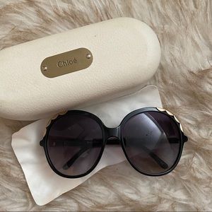 Chloe gold shell sea sunglasses